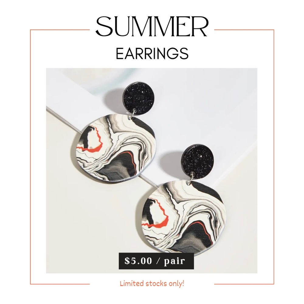 Acrylic Summer Earrings